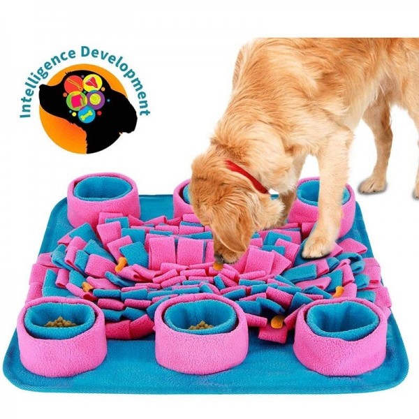 Dog Sniffing Snuffle Training Mat Pet Blanket Play Washable Polar Fleece Dog Trainings Mat Food Feeder