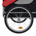 [EU] Pet Bike Trailer 91766 Dog Carrier for Dogs and Pets with Durable Frame Breathable Protective Net Pet Cart, Easy Assembly
