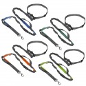 Adjustable Dog Waist Belt Elastic Reflective Pet Leash Jogging Metal D-ring Rope Puppy Supplies - Orange