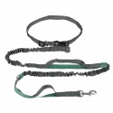 Adjustable Dog Waist Belt Elastic Reflective Pet Leash Jogging Metal D-ring Rope Puppy Supplies - Orange