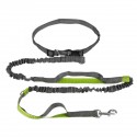 Adjustable Dog Waist Belt Elastic Reflective Pet Leash Jogging Metal D-ring Rope Puppy Supplies - Orange