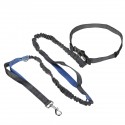 Adjustable Dog Waist Belt Elastic Reflective Pet Leash Jogging Metal D-ring Rope Puppy Supplies - Orange
