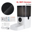 6L WiFi/bluetooth/Video Smart Automatic Pet Feeder Timer APP Control Voice Record for Cat Supplies Dog Dispenser - 6L Wifi Versi