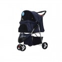 Pet Supplies Three Wheeles Folding Pet Cart Cat Dog Outdoor Travel Stroller Easy To Carry Cart - Pink