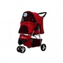 Pet Supplies Three Wheeles Folding Pet Cart Cat Dog Outdoor Travel Stroller Easy To Carry Cart - Pink