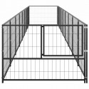 [EU Direct] vidaxl 3082098 Outdoor Dog Kennel Black 8 m² House Cage Foldable Puppy Cats Sleep Metal Playpen Exercise Training Be