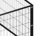 [EU Direct] vidaxl 3082098 Outdoor Dog Kennel Black 8 m² House Cage Foldable Puppy Cats Sleep Metal Playpen Exercise Training Be