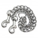  Double Dog Puppy Coupler Twin Lead Chain Leash 2 Way 2 Pet Dogs Walking  - S