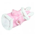 Christmas Pet Clothes Fashion Cute Rabbit Plush Dog Apparel Pet Hoodie Costume Winter  Clothing - L Red