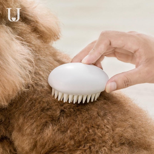  Jordan&amp;Judy Pet Dog Silicone Comb Hair Removal Brush Smooth Surface Easy Cleaning From  - Oval