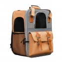 Pet Travel Carrier Backpack 20lbs Cat Dog Foldable Back Bag with Removable Mat Puppy Supplies - Green