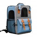 Pet Travel Carrier Backpack 20lbs Cat Dog Foldable Back Bag with Removable Mat Puppy Supplies - Green