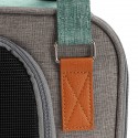 Pet Travel Carrier Backpack 20lbs Cat Dog Foldable Back Bag with Removable Mat Puppy Supplies - Green
