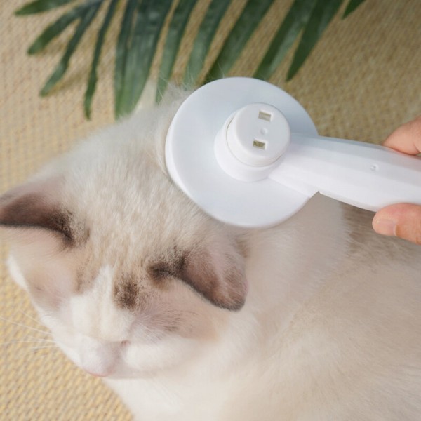Multi-color PP Pet Hair Removal Comb Non-slip Pet Grooming Comb Pet Massage Comb Brush - Pink
