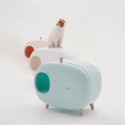 MS Cat Litter Box Fully Enclosed Large Space Toilet Training Anti Splash Deodorant Potty for Pet Supplies Bedpen -  Pink