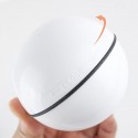 Smart Interactive  Pet Toys LED Luminous Ball USB Charging Smart Cat Toy Automatic 360 Degree Self Rolling Balls - White
