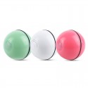 Smart Interactive  Pet Toys LED Luminous Ball USB Charging Smart Cat Toy Automatic 360 Degree Self Rolling Balls - White