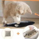USB Electric Moving Cat Kicker Fish Toy, Realistic Catnip Kicker Toys, Plush Interactive Flopping Fish Cat Toys for Cat Exercise