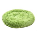 55CM Luxury Shag Warm Fluffy Pet Dog Puppy Round Fur Donut Cushion Mat Pet Bed - orange