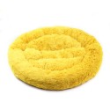 55CM Luxury Shag Warm Fluffy Pet Dog Puppy Round Fur Donut Cushion Mat Pet Bed - orange