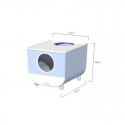 Cat Litter Box Drawer Design Bedpen Fully Enclosed Deodorant Pet Toilet for Cats Supplies - Blue