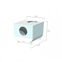 Cat Litter Box Drawer Design Bedpen Fully Enclosed Deodorant Pet Toilet for Cats Supplies - Blue