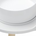 Double Holes Ceramic Cat Feeder Bowl Splash-proof High Quality Ceramic Pet Bowl Separate Design, Anti-slip Design - White