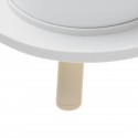 Double Holes Ceramic Cat Feeder Bowl Splash-proof High Quality Ceramic Pet Bowl Separate Design, Anti-slip Design - White