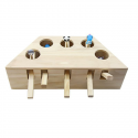Cat Toys Hamster Machine Funny Cat Toy Solid Wood Pet Supplies Whac-A-Mole Mouse -  Rectangle Shape