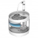 2L Automatic Water Dispenser Adjustable Water Flow Cat Water Fountain Clear Ultra Quiet Cat Dog Water Dispenser Feeder Bowl - Wh