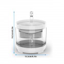 2L Automatic Water Dispenser Adjustable Water Flow Cat Water Fountain Clear Ultra Quiet Cat Dog Water Dispenser Feeder Bowl - Wh