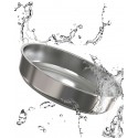 Pet Feeder Beech Bowl With 304 Stainless Steel Double Bowl