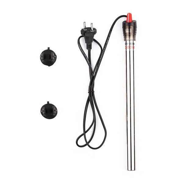 25W-500W Aquarium Submersible Tank Fish Heater Stainless Steel Heating Rod Water Thermostat - 100W AU Plug