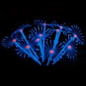 Silicone Glowing Artificial Fish Tank Aquarium Coral Plants Ornament Underwater Pets Decor - Pink