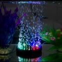 9 LED Aquarium Bubble Light Air Stone,Tank LED Air Bubbler Light Submersible Air Pump Bubble Stone Lamp for Turtle Tank Decorati