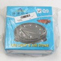 9 LED Aquarium Bubble Light Air Stone,Tank LED Air Bubbler Light Submersible Air Pump Bubble Stone Lamp for Turtle Tank Decorati