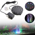 9 LED Aquarium Bubble Light Air Stone,Tank LED Air Bubbler Light Submersible Air Pump Bubble Stone Lamp for Turtle Tank Decorati