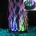 9 LED Aquarium Bubble Light Air Stone,Tank LED Air Bubbler Light Submersible Air Pump Bubble Stone Lamp for Turtle Tank Decorati