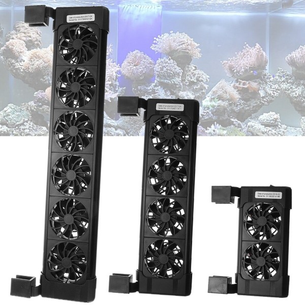 2/3/4/5/6 Head Aquarium Cooling Fan Adjustable Submersible Cooler Fast Cooling Low Noise Angle Adjustable with Safety Net - #6