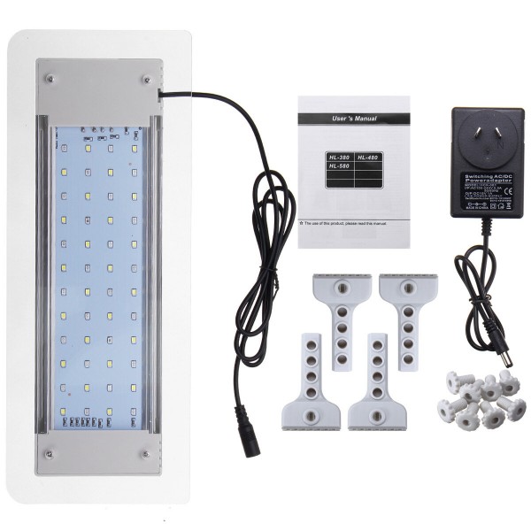 HL-380A With Controller 2835 RGB 303*130*15.5mm 2835 48smd 6.5W Apply to 26-42cm tank lamp Clip lamp Aquarium light With Mountin
