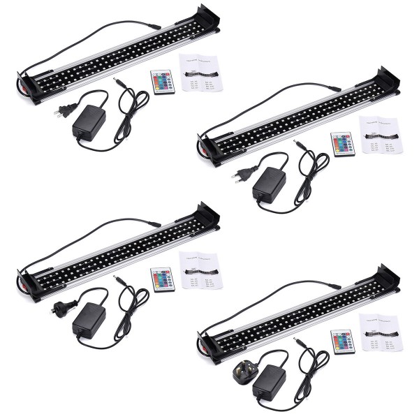 55-60cm Aquarium tank light RGB 15W 5050 90smd With remote control Retractable new 58cm long Suitable - AU Plug