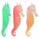 Artificial Aquarium Sea Horse Hippocampus Ornament Tank Fish Jellyfish Decor New - Orange
