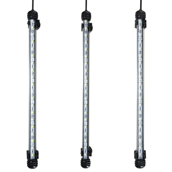 UK AU plug 110-240V 2.5W 38cm 2W 5050 21led Aquarium lamp Aquatic animals box diving lights waterproof IP68 glass material with 