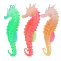 Artificial Aquarium Sea Horse Hippocampus Ornament Tank Fish Jellyfish Decor New - Orange