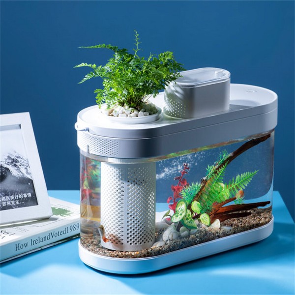 Descriptive Geometry DESGEO C180 9L Aquarium Pro Smart Feeder 7 Colors LED Light Self-Cleaning High Efficiency Filtration Mini A