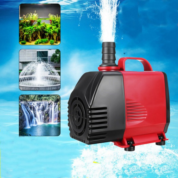 220-3000 LPH Submersible Water Pump Fish Pond Aquarium Tank Fountain Pump Feature Aquarium Water Pump - 3W  Red