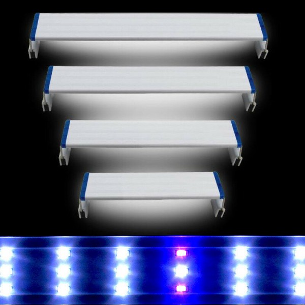 Super Slim LEDs Aquarium Lighting Aquatic Plant Light 20-60CM Extensible Waterproof Clip on Lamp For Fish Tank Blue White Light 