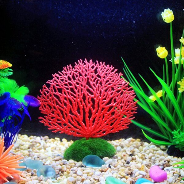 Seabed Simulation Coral Landscape Fish Tank Ornaments Aquarium Decoration Fish Tank Simulated Coral - Red