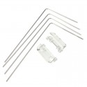 4PCS Stainless Steel Aquarium Stand For Aquatic High LED Light Lamp Tank Holder Bracket Support