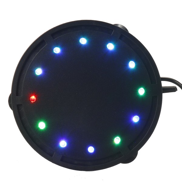 12 RGB LEDs Underwater Submersible Tank Fish Light Color Changing Air Bubble Light Waterproof Aquarium Lamp Oxygen Maker - 10.5c